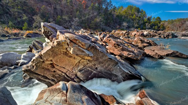02.2 Cossatot Falls In Late October Featuring The Washing Machine - Professional Arkansas Ouachita Gallery No 2 photography by Paul Caldwell